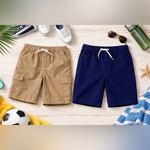 Boys Shorts Bundle 2 Cat & Jack Tommy Bahama Drawstring Cargo Cotton Large 10/12